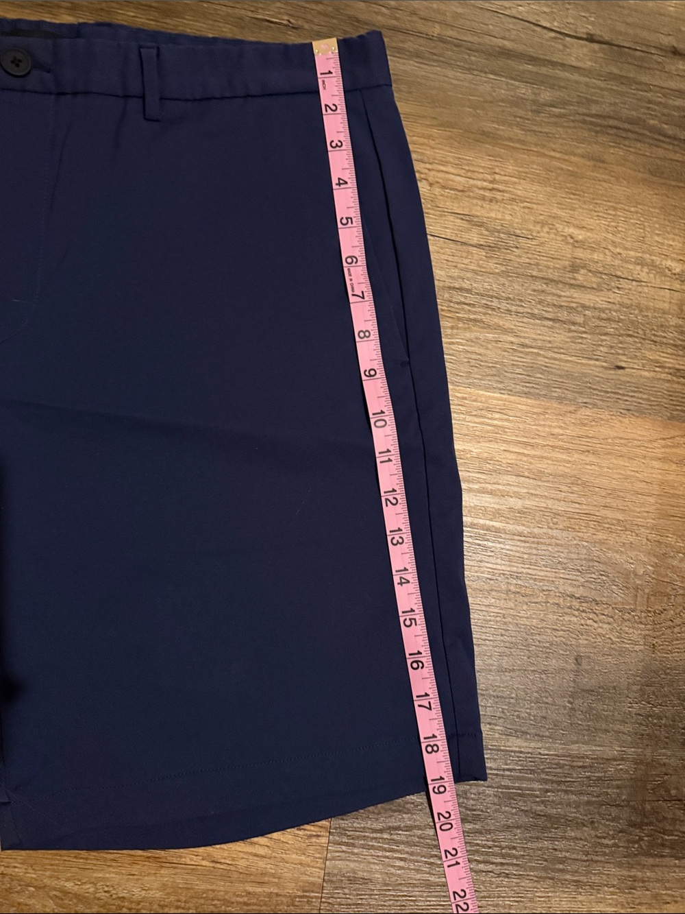Theory Men’s Navy Flat-Front Shorts - Picture 4 of 7